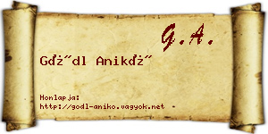 Gödl Anikó névjegykártya